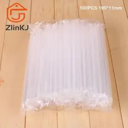 100Pcs 11mm Wide Plastic Drinking Straws BPA Free Disposable Reusable for Boba Milkshake Smoothie Slushie Juice Bubble Tea Straw