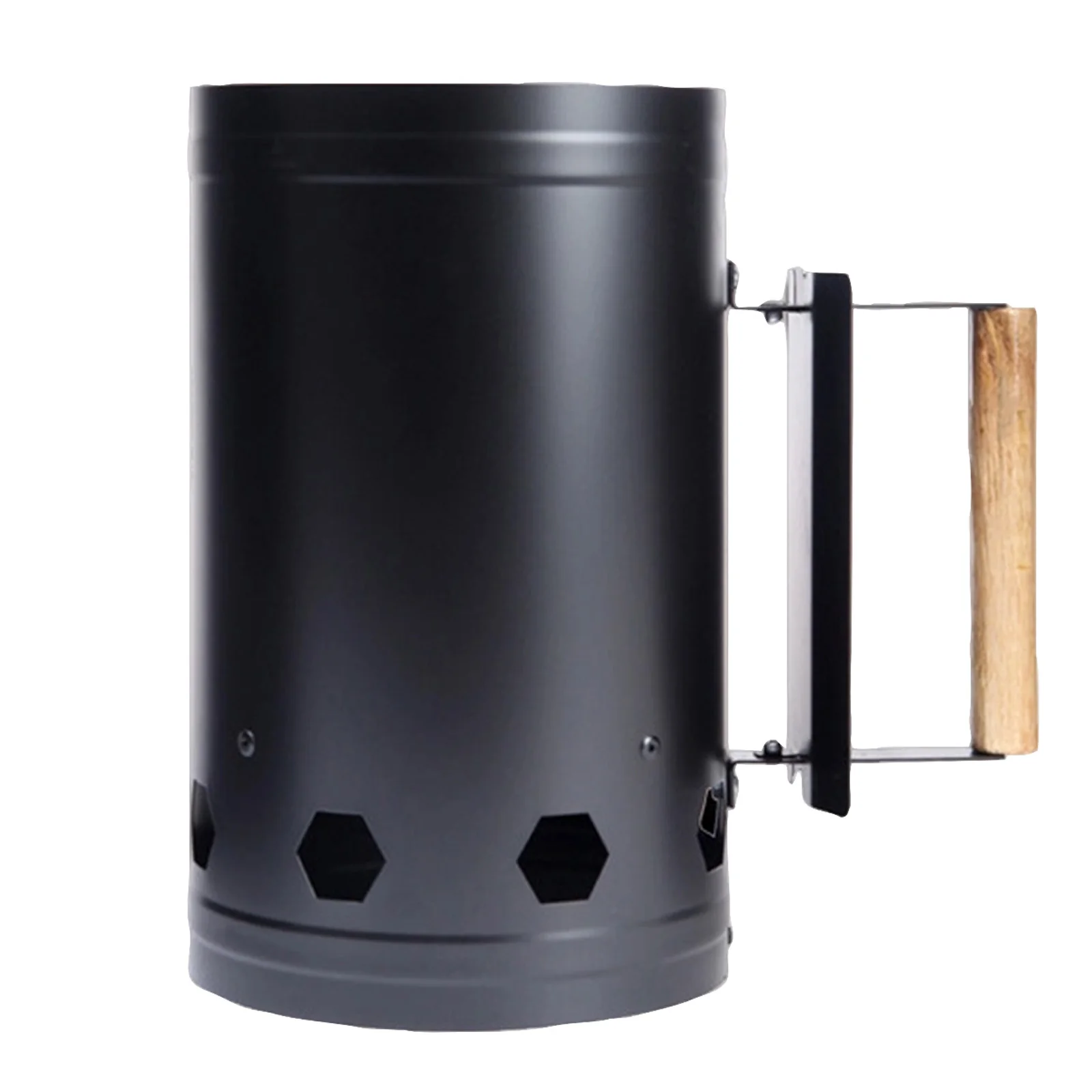 

Outdoor BBQ Charcoal Chimney, Ignition Bucket & Charcoal Lighting Tool, Heat-Resistant With Wooden Handle, Grilling Accessory