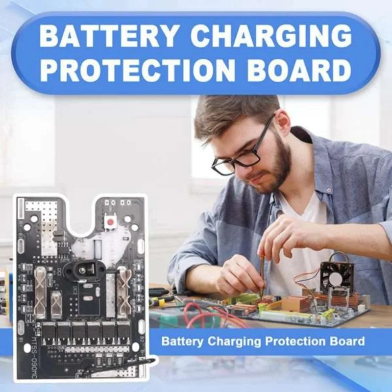 Electronexus-For 18650 Battery Protection Board 6PCS 6MOS 21V Lithium Battery Pack Power Tool Circuit Module，For 1