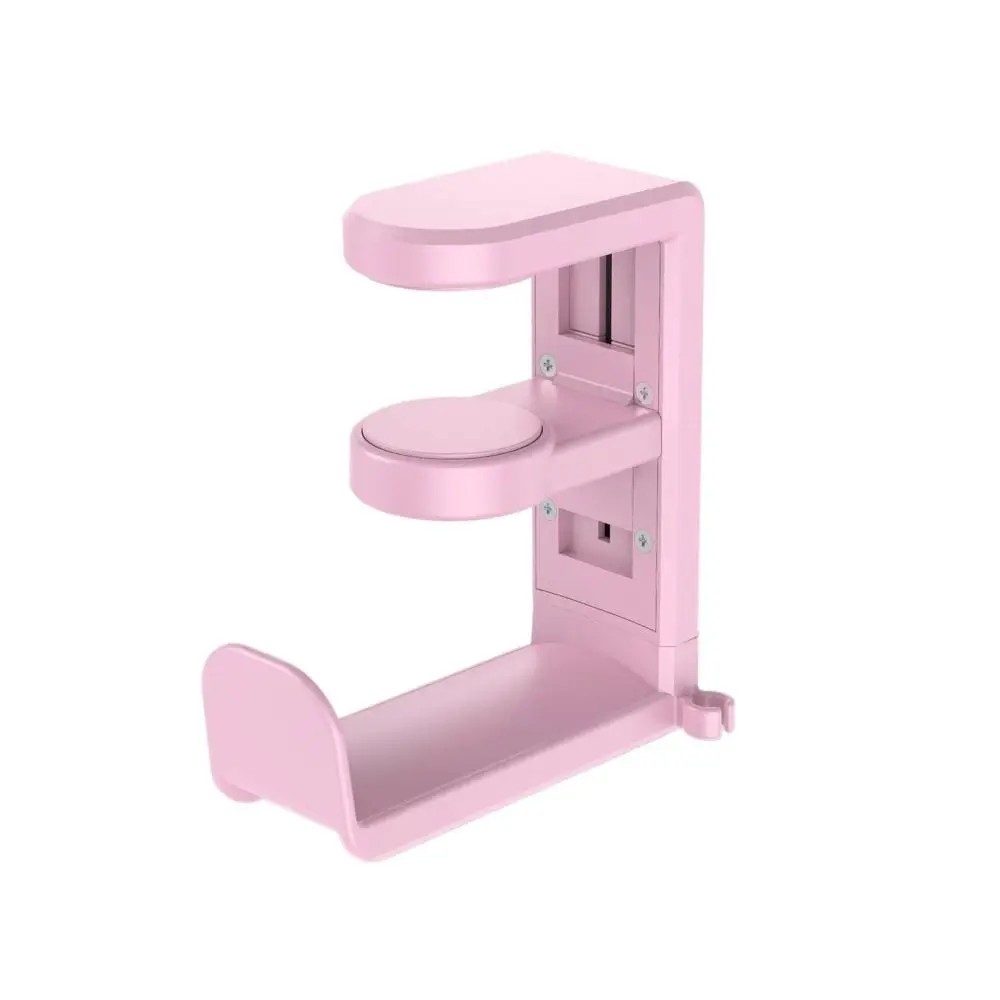 Drilling Free Headset Holder 360° Rotating Adjustable Headphone Stand Space Saving Non Slip Desk Hanger Hook PC Gaming Headset