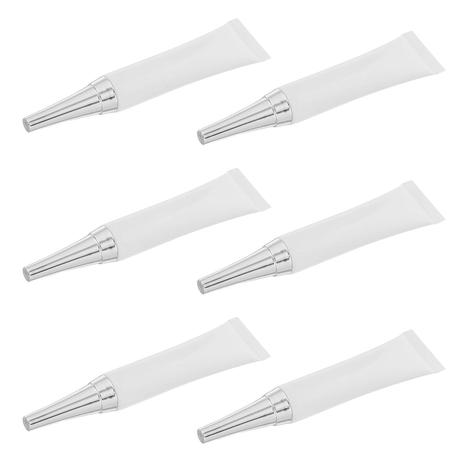 

6Pcs Refillable Plastic Squeeze Tubes White Travel Containers 15ml for Eye Cream Lip Balm Lotion Facial Cleanser