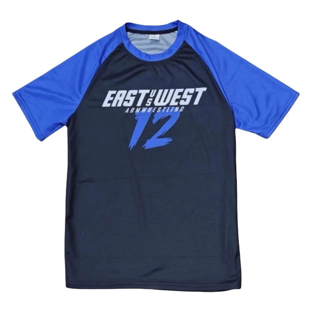 East Vs West 15 Devon Larratt Arm Wrestling T-shirt Men Wrist Enthusiasts Team 12 13 Fitness Game Day Uniform Workout Clothes