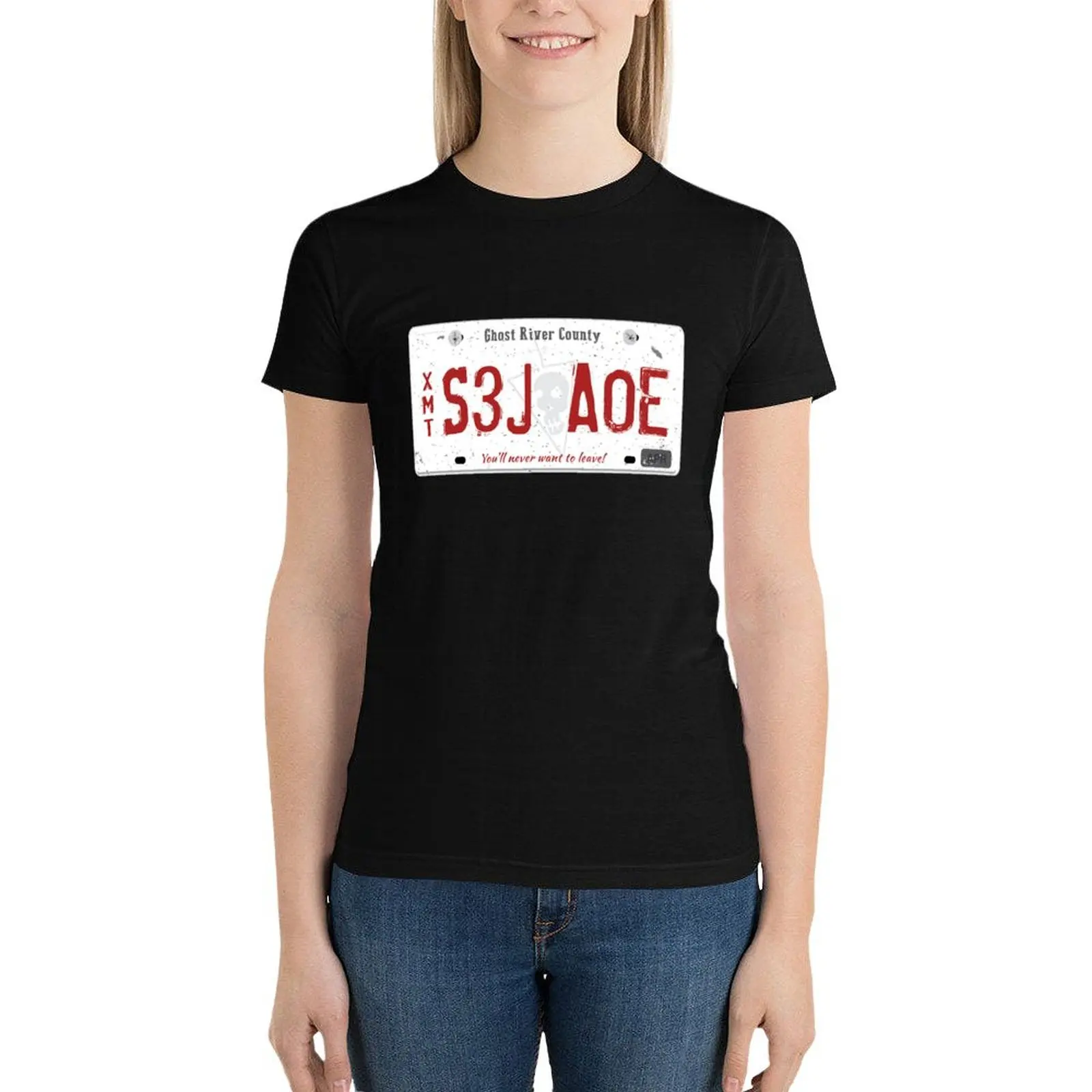 

Nicole Haught's License Plate T-Shirt Short sleeve tee oversized Women clothes