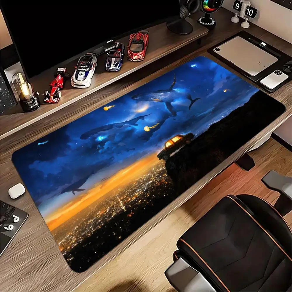 

Коврик для мыши с мечтательным пейзажем, большой коврик для компьютерной офисной игры, настольные коврики XXL, резиновые противоскользящие коврики для игровой клавиатуры, длинные настольные коврики XL
