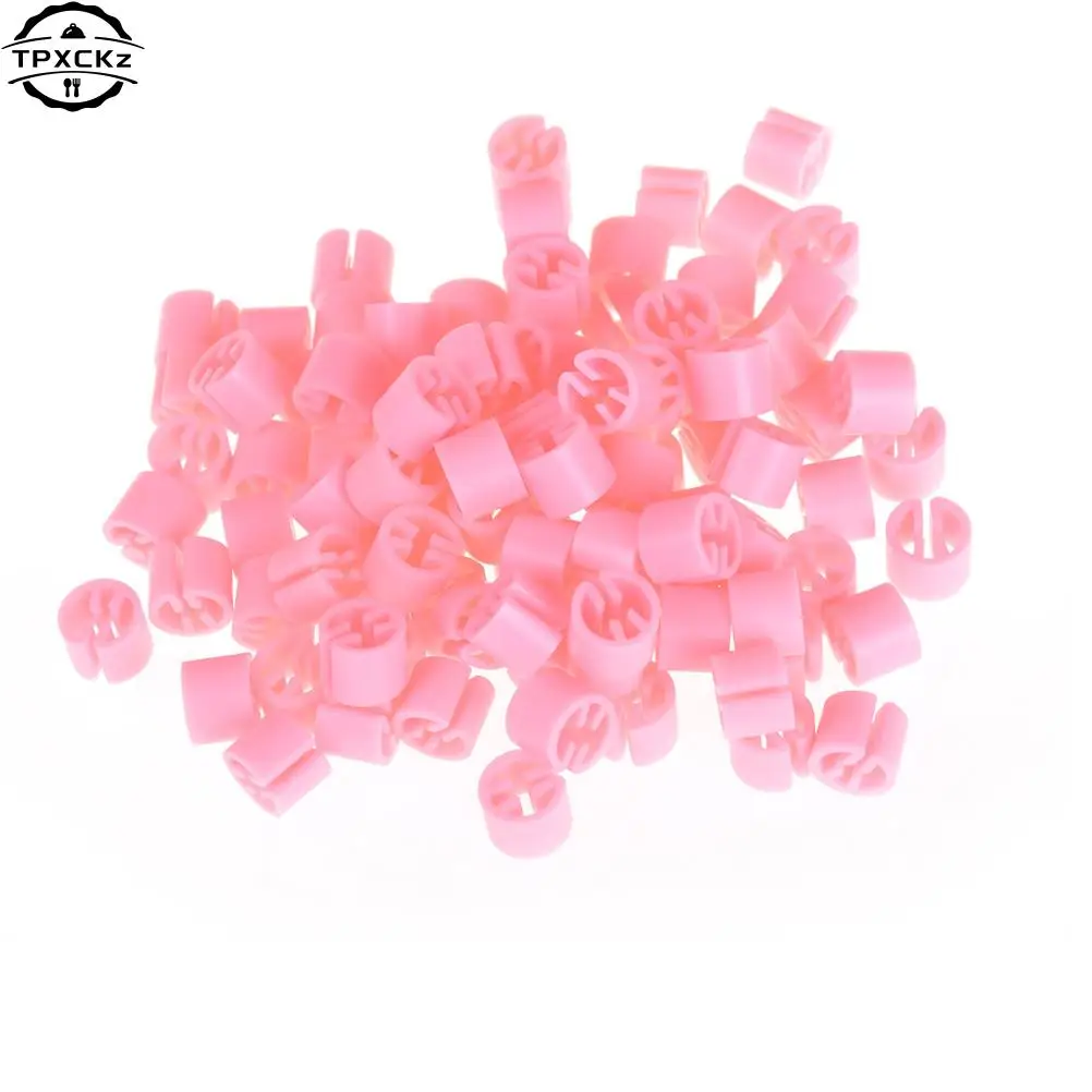 100pcs Plastic Snap On Hanger Size Markers Hangers Clips Circle Marker For Sizes Clothes Hanger Accessories Label Tube Marked