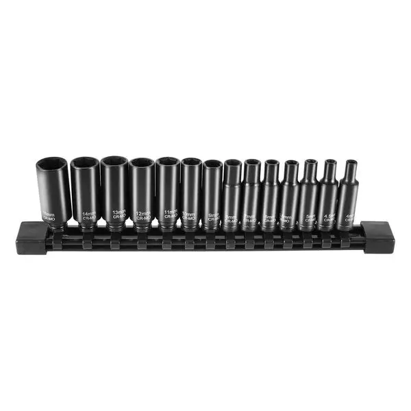 

VEVOR Impact Sockets Set 14pcs 6-Point 1/4' Drive Bit Ratchet Tool Kit Case