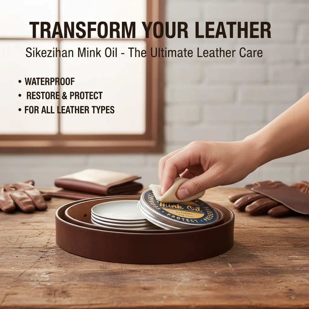 Premium Mink Oil for Leather Belts – Natural Care Balm to Nourish, Protect & Restore Handmade Leather Goods