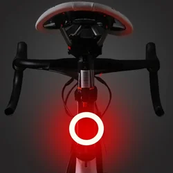 Luz LED trasera para bicicletas, modelo de iluminación de bici de montaña, para la parte posterior del sillín, con varios modos y carga USB, ideal para carretera