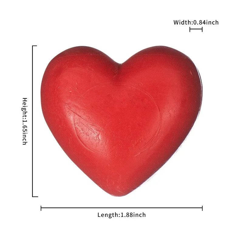 Мыло ручной работы в форме сердца, мыло с эфирным маслом для очистки и глубокого очищения без повреждения кожи, густая пена