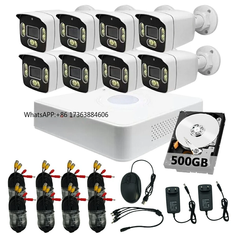 

2026 Analog System Promotion Price Night Vision DVR Bullet Motion Detection CCTV Security with 500GB HDD