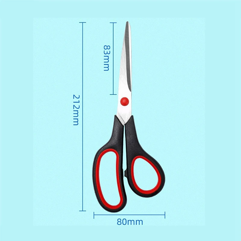 6Piece Scissors For Office Stainless Steel Multipurpose Scissors Sharp Durable Comfort-Grip Handle, Suitable