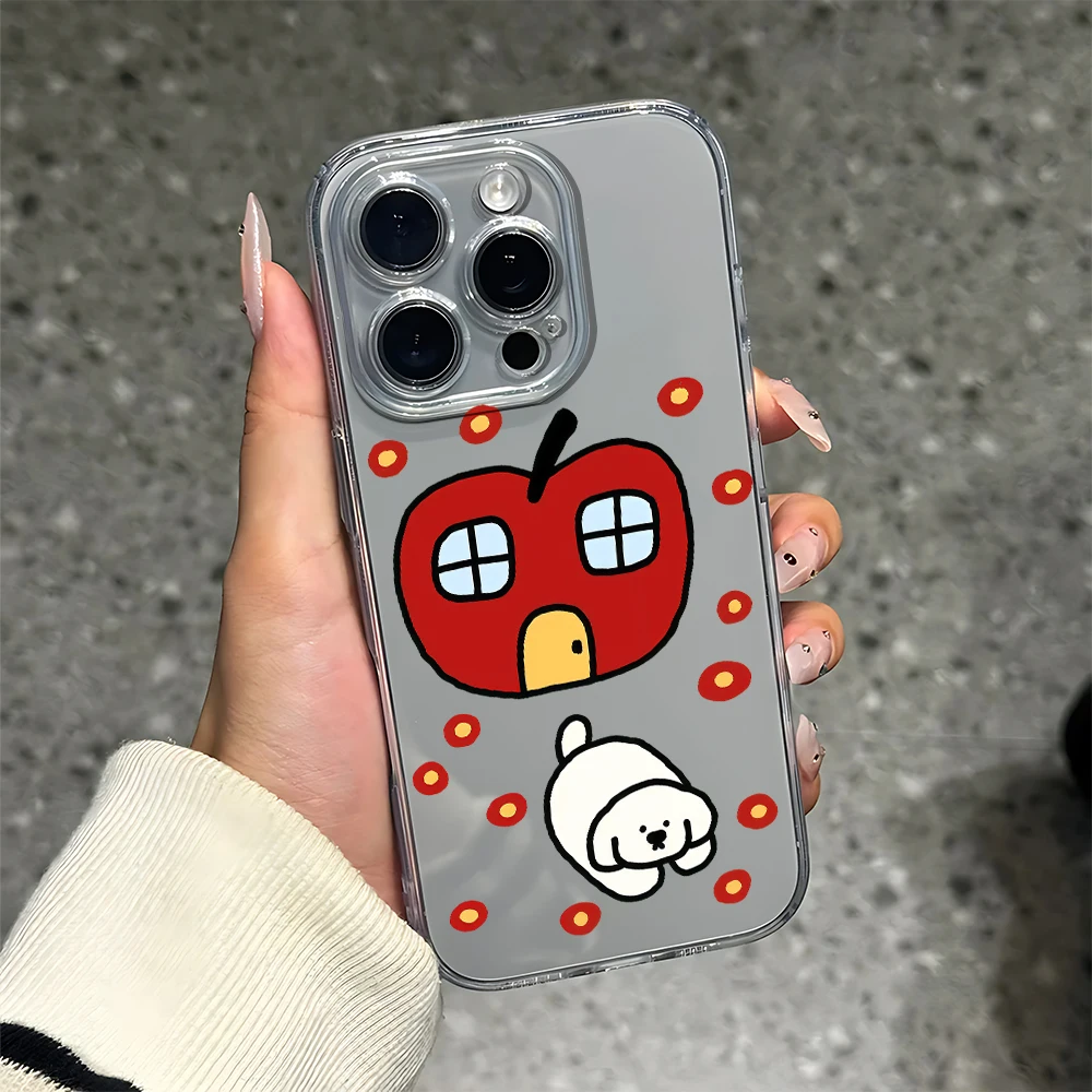 

Apple House Dog Silicone Phone Case for iPhone 17 16 15 14 13 12 11 Pro Xs Max Air Mini 7 8 6 6s Plus SE 2020 2022 Cover