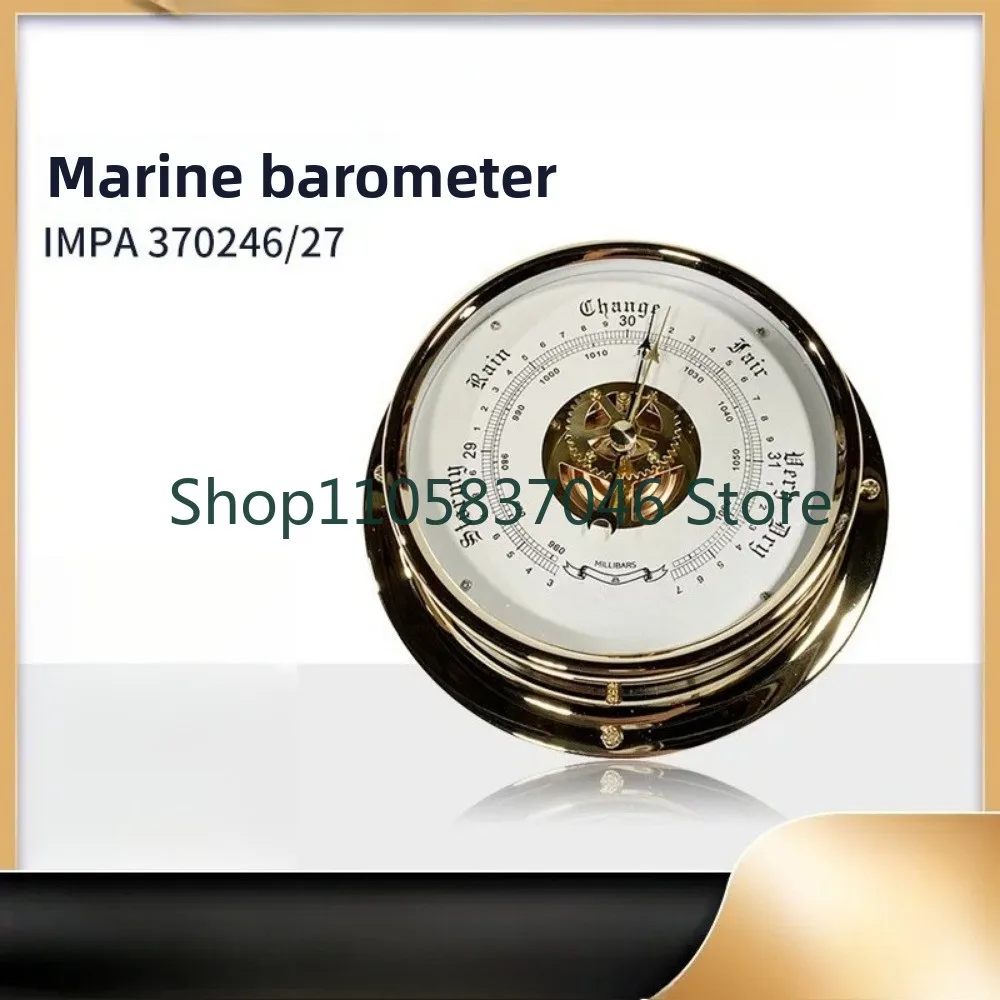 370246 Marine Barometer Atmospheric Navigation Barometer Copper Clock Ocean Tide Clock Copper