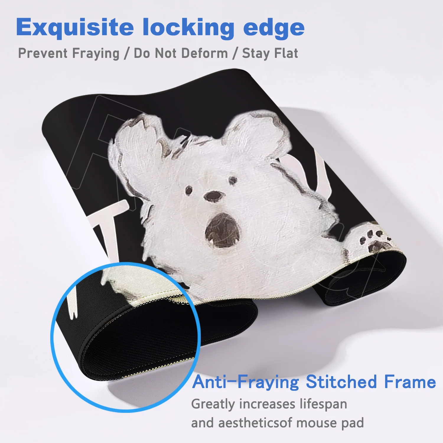 แผ่นรองเมาส์ลายสุนัขน่ารัก ขนาด 400x900 มม. แผ่นรองคีย์บอร์ดขนาดใหญ่ แผ่นรองโต๊ะน่ารัก ของขวัญ แผ่นรองเมาส์ลายแมวน่ารัก