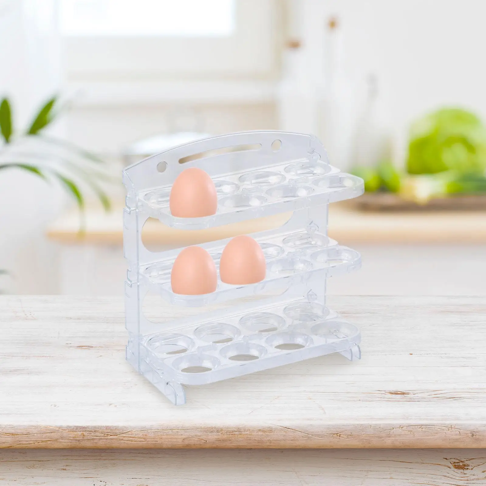 Egg Storage Container Egg Holder Large Capacity Reversible Flip Egg Storage Box Fridge Eggs Organizers for Refrigerator Door