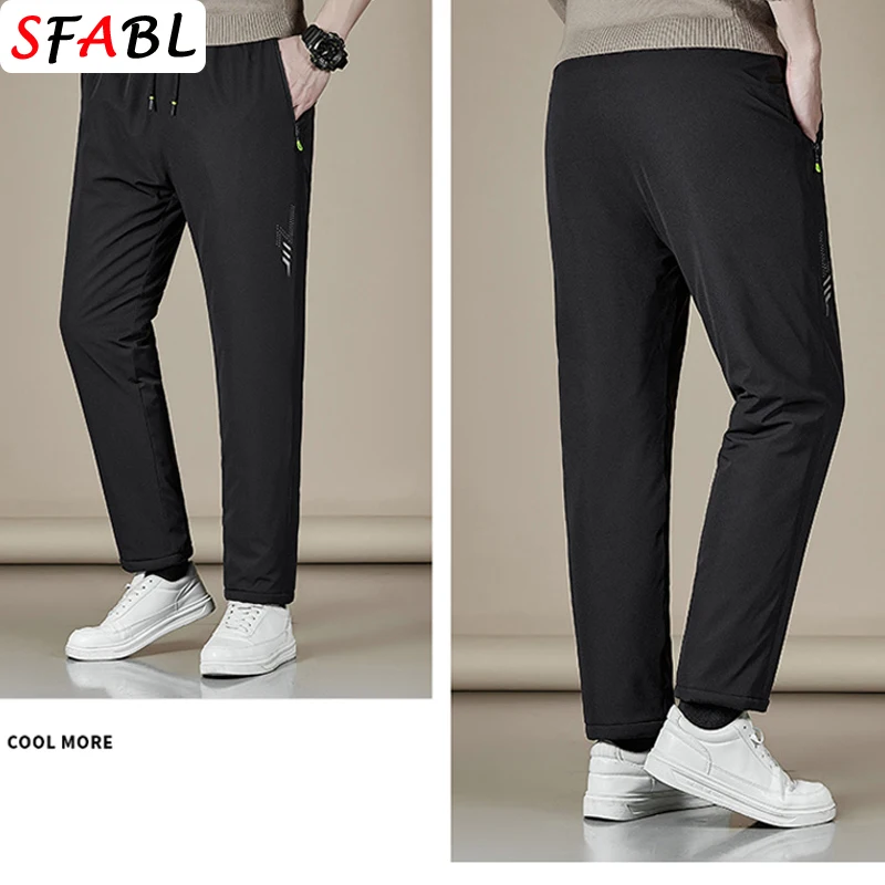 Neue Modische Warme Fleece-Hosen für Herren Winter Winddichte Dicke Fleece-Hosen Herren Thermohosen Winter Herrenhosen Casual – Detail 4