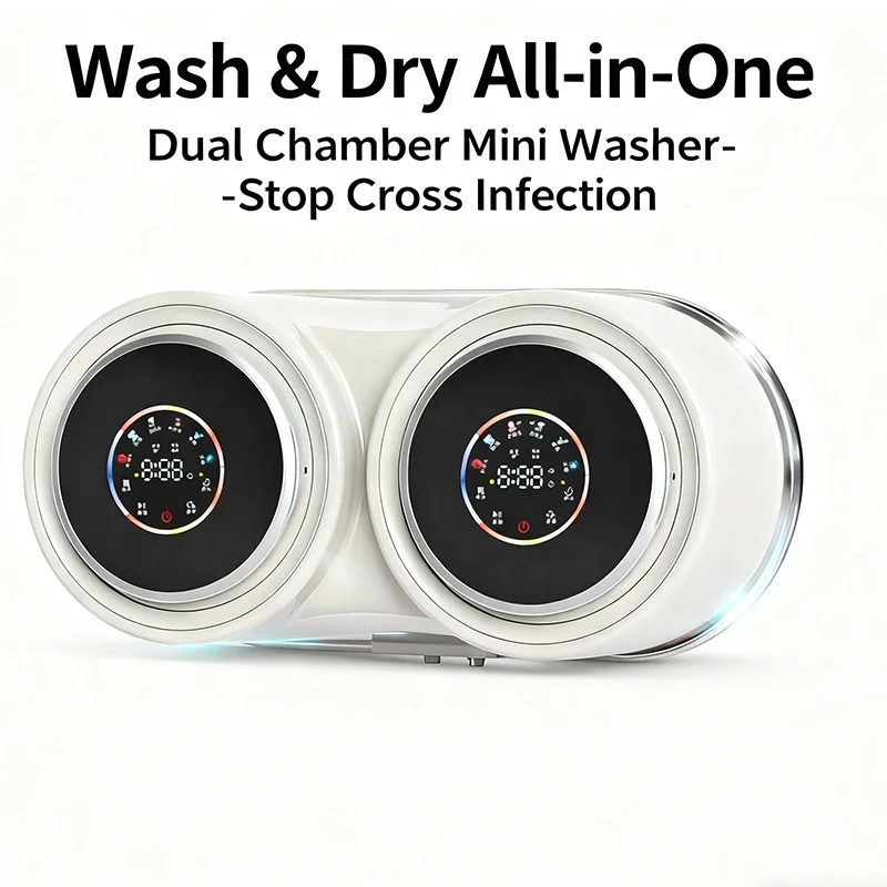 Washing machine underwear socks double cylinder automatic wall hanging integrated drying mother baby small household