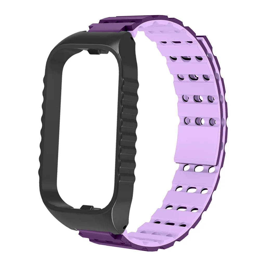 

Silicone Magnetic Strap with Protective Case & Breathable Air Holes For Redmi Band 2 Quick Release Durable Sport Smartwatch Band