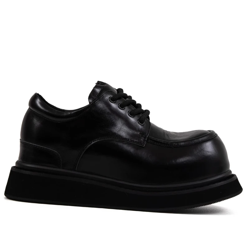Red and Black Wide Version Derby Shoes for Men's Dress Shoes Comfort Breathable European/American Casual Height Increasing Shoes