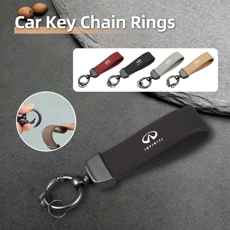 

Car PU Leather Keychain Auto Accessories For Infiniti Q50 FX35 Q30 G37 Q70 QX70 G35 Q60 QX50 QX60 QX80 QX30 JX35 G25 G37 FX FX37