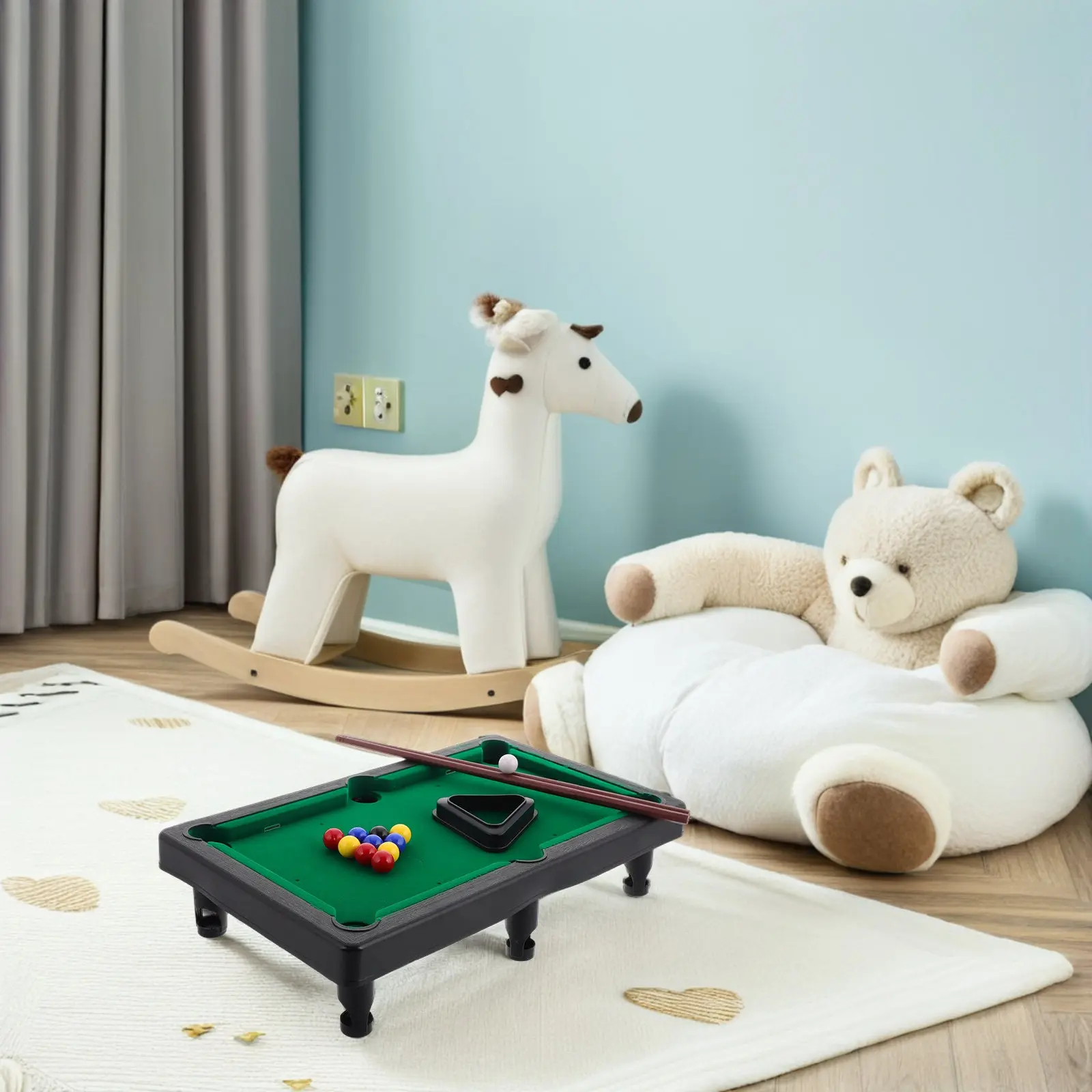 

Набор миниатюрных бильярдных столов: портативный, компактный, прочный дизайн, для развития координации рук и глаз, для использования в помещении и на улице