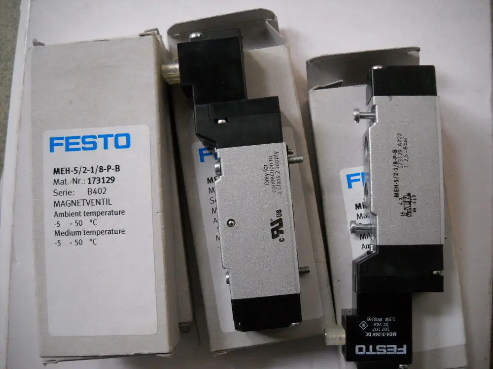 

Festo MEH-5/2-1/8-P-B 173129 Solenoid Valve New One Free Shipping MEH5/21/8PB