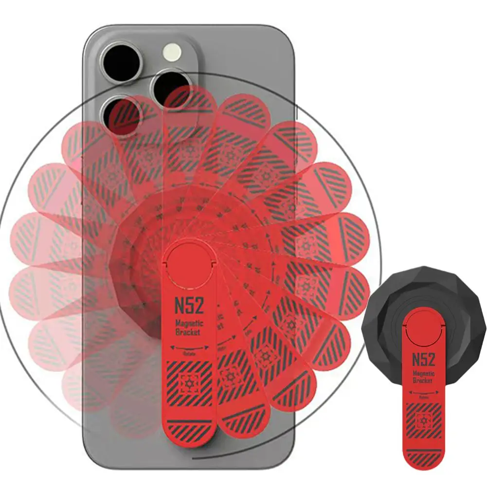 

For MagSafe Phone Grip Stand Kickstand For MagSafe IPhones, Magnetic Phone Stand Cellphone Grip Rotated 360°,Holder For IPh S5U6