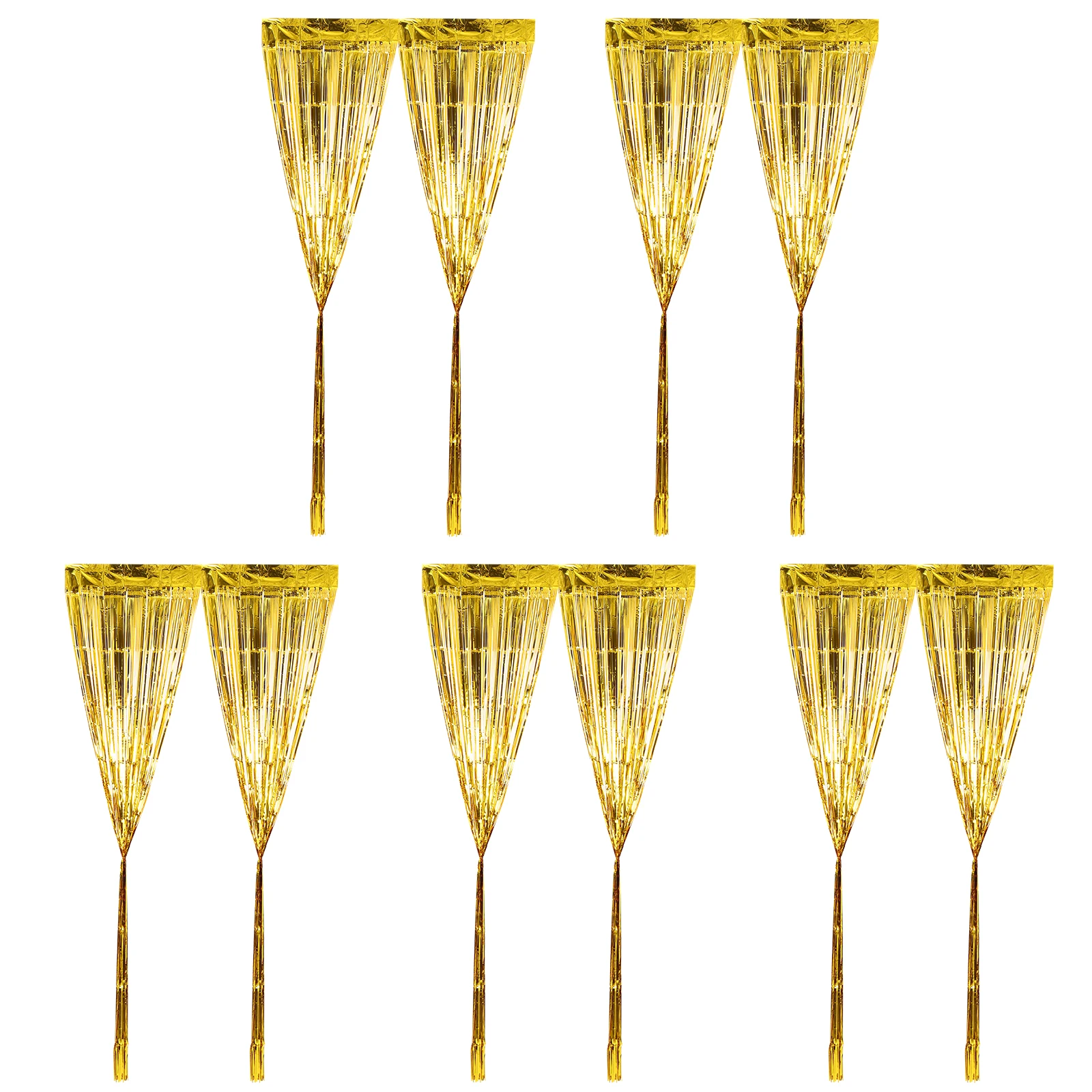 

2Pcs Metallic Tinsel Curtain Soft Pet Fringe Backdrop Elegant Door Streamer Party Wedding Birthday Shower Decorations