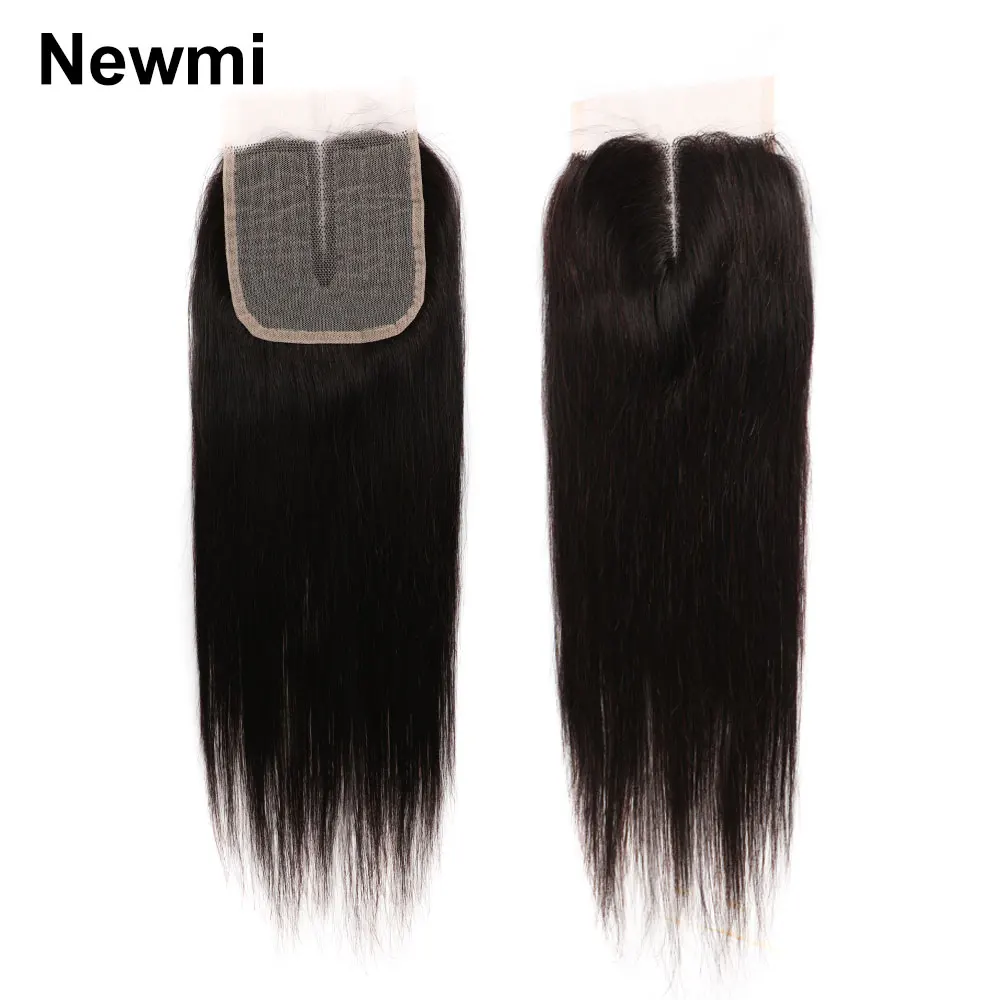 4x4x1 T Lace Closure Human Hair Straight Hair Middle Part Human Hair Closure for Women  Cheap PrePlucked  Transparent Closure