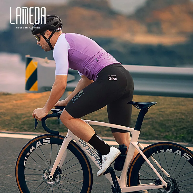 Lameda Cycling Shorts Men\'s Summer Cycling Strap Shorts Bicycle Road Bike Shorts Mountain Bike Quick-dry Breathable Bib Shorts