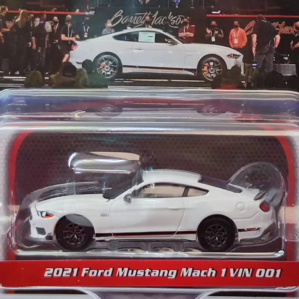 

1:64 2021 Ford Mustang Mach1 VIN # 001 Fighter Grey Ebony and Orange Interior Advanced Car Model Collectibles