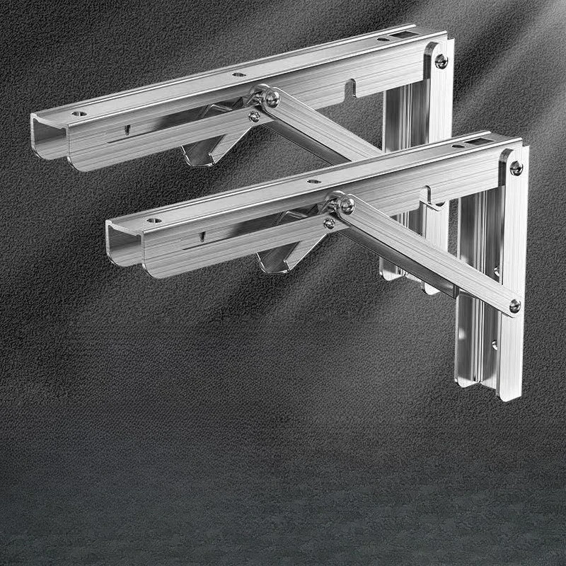 Stainless Steel Folding Triangle Bracket Wall Storage Rack Multi-Functional Partition Table Load-Bearing Support Layer Board