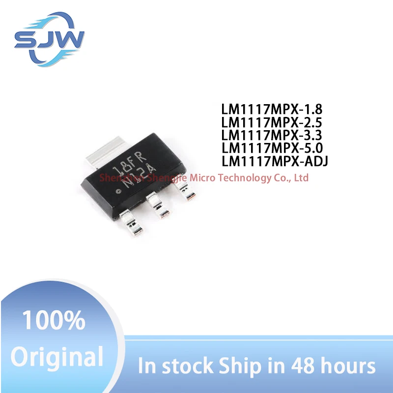 LM1117MPX-1.8 LM1117MPX-2.5 LM1117MPX-3.3 LM1117MPX-5.0 LM1117MPX-ADJ encapsulation SOT2234 Linear regulator (LDO) chip