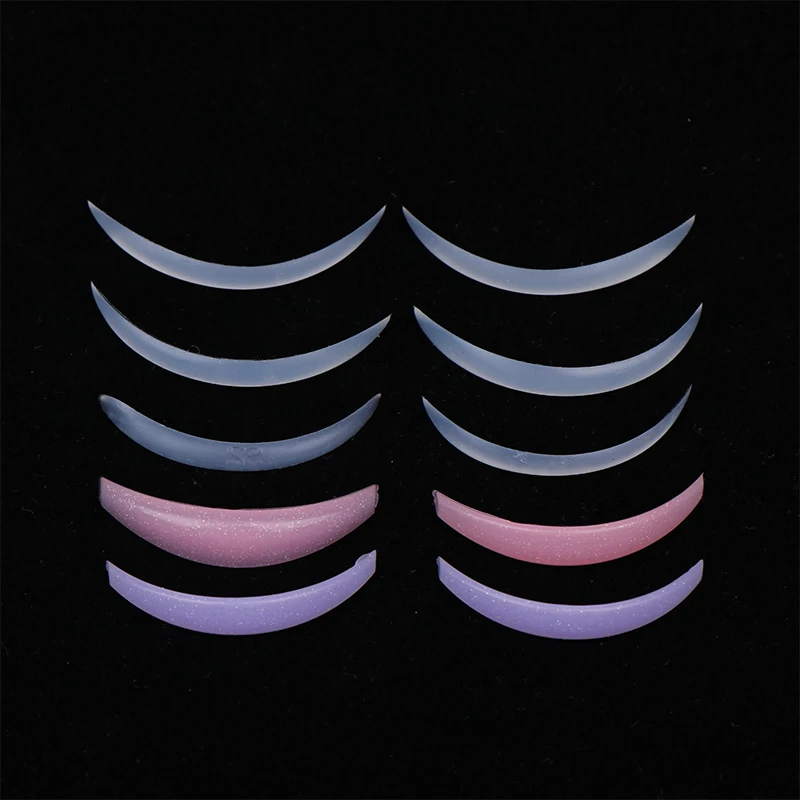 5 Pairs Silicone Eyelash Perm Pads Lashes Rods Shield Lifting 3D Eyelash Curler Accessories Applicator Makeup Tool