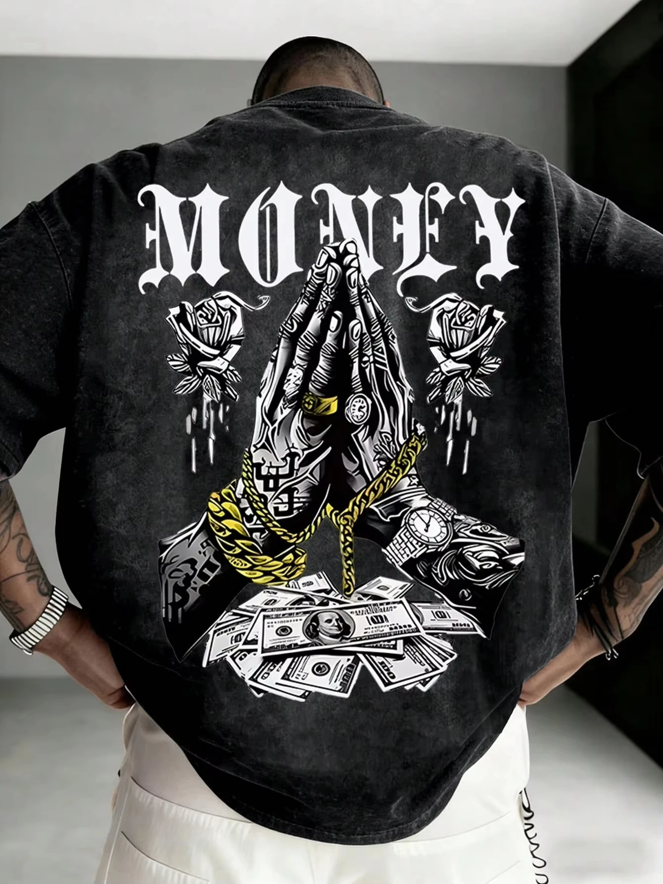2026 Summer New Style Men's T-shirt with Letter Pattern 3D Print Street Casual Fashion Comfortable Soft Light Weight