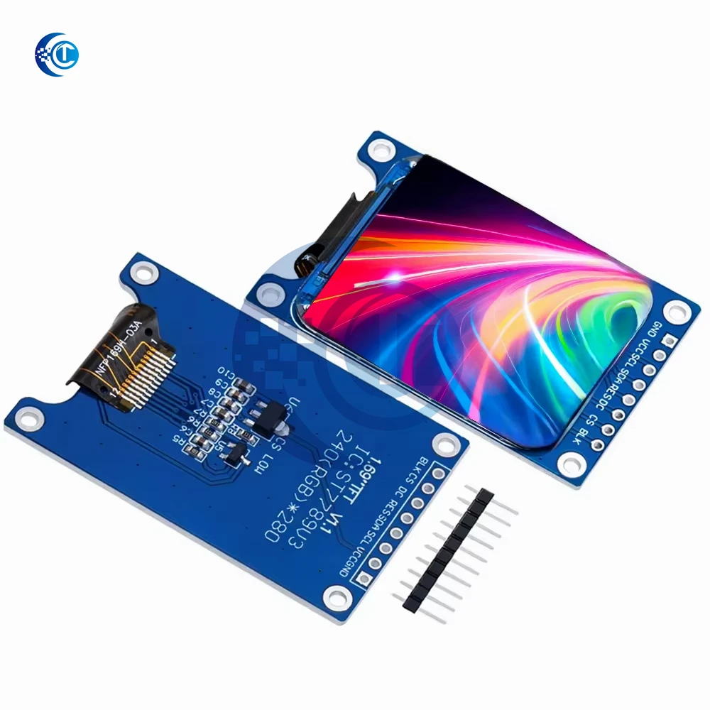 Modulo Display TFT a colori da 1.69 pollici 1.69 "schermo LED LCD IPS HD 240 x280 interfaccia SPI Controller ST7789 per Arduino