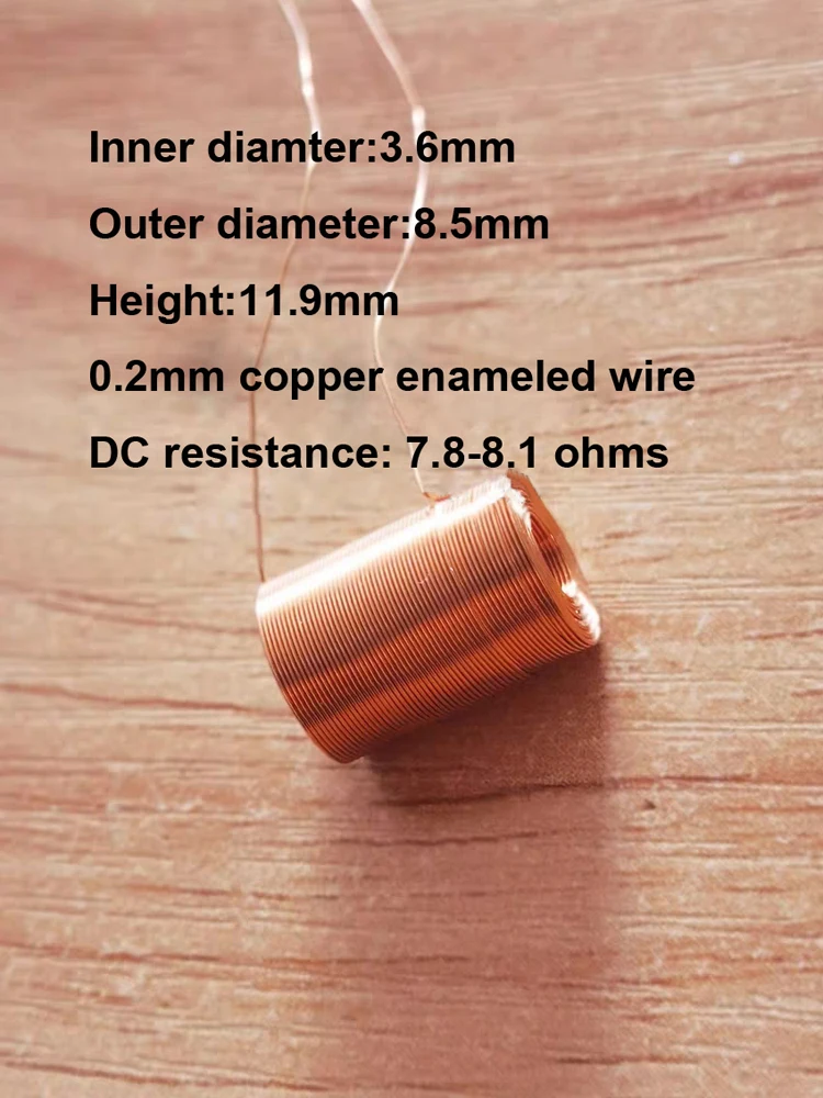 10 Stück/Set, hohle Spule, Außendurchmesser 8,5 mm, Höhe 11,9 mm, Innendurchmesser 3,6 mm, Mikro-Elektromagnet aus reinem Kupferdraht. – Detail 1