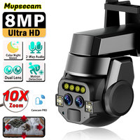 WIFI Surveillance Camera Outdoor 4K 8MP Dual Lens 10X Zoom HD Video Security IP Cameras Audio 360° Smart Home Wireless CCTV WiFi