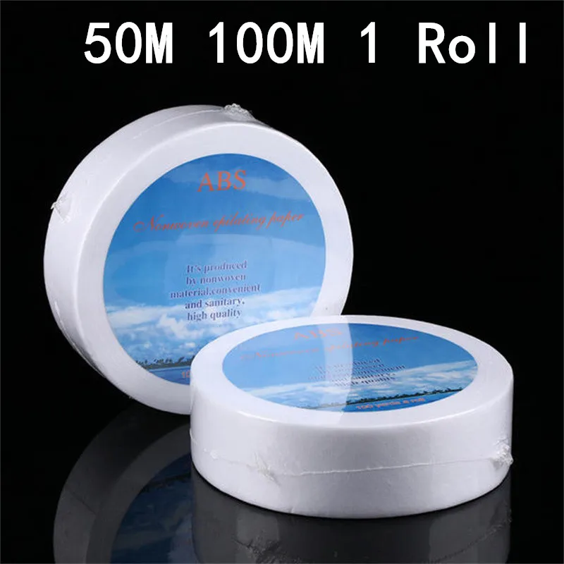 

Нетканые восковые полоски 50/100 м в рулоне для удаления волос на теле, восковая бумага для эпиляции для гладкой кожи, высококачественное средство для удаления волос