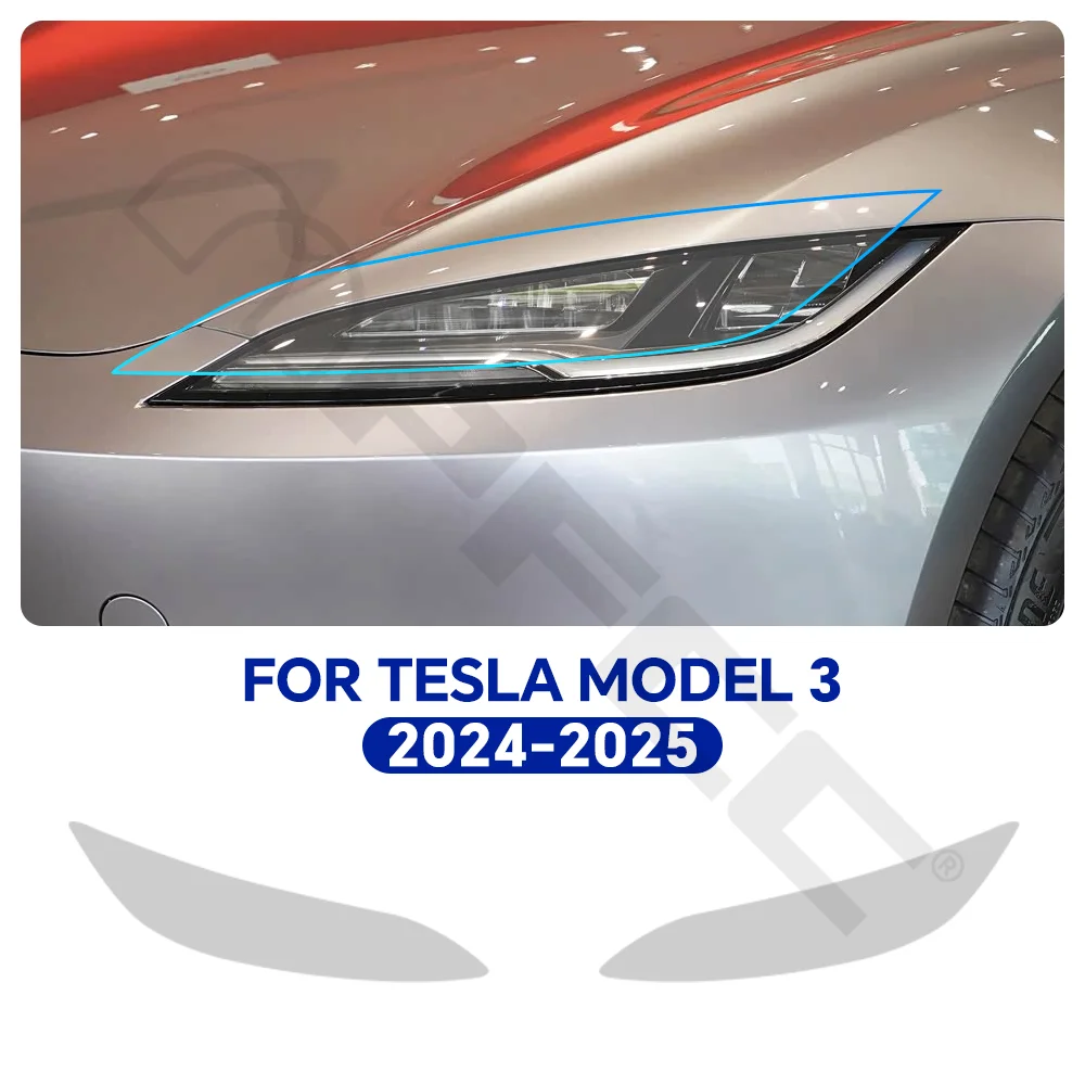 

Pre-cut PPF Headlight Rearview Door Handle TPU Protection Film For Tesla Model 3 Highland 2024-2026 Clear Bra Anti-scratch Kit