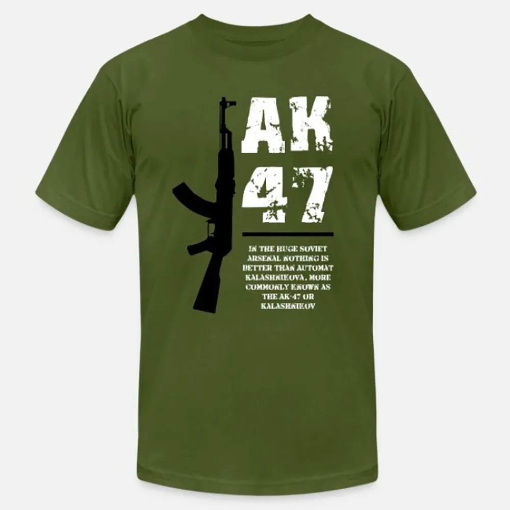 Kalashnikov AK-47 Assault Rifle T-Shirt 100% Cotton O-Neck Short Sleeve Summer Casual Mens T-shirt Size S-3XL