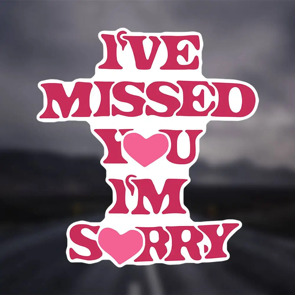 Iveyou Im Sorry Car Stickers For Laptop Water Bottle Macbooks Car Truck Van Su Waterproof Stickers For Decorating Car Windows Mo