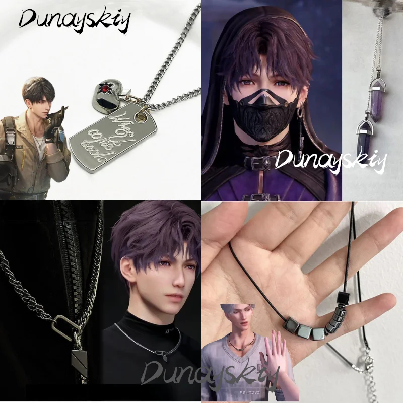 Miłość i głębokie przestrzeń Rafayel Xavier Sylus Zayne Caleb przebranie na karnawał naszyjnik kolczyki akcesoria wisiorek gry kostiumowany przedmiot