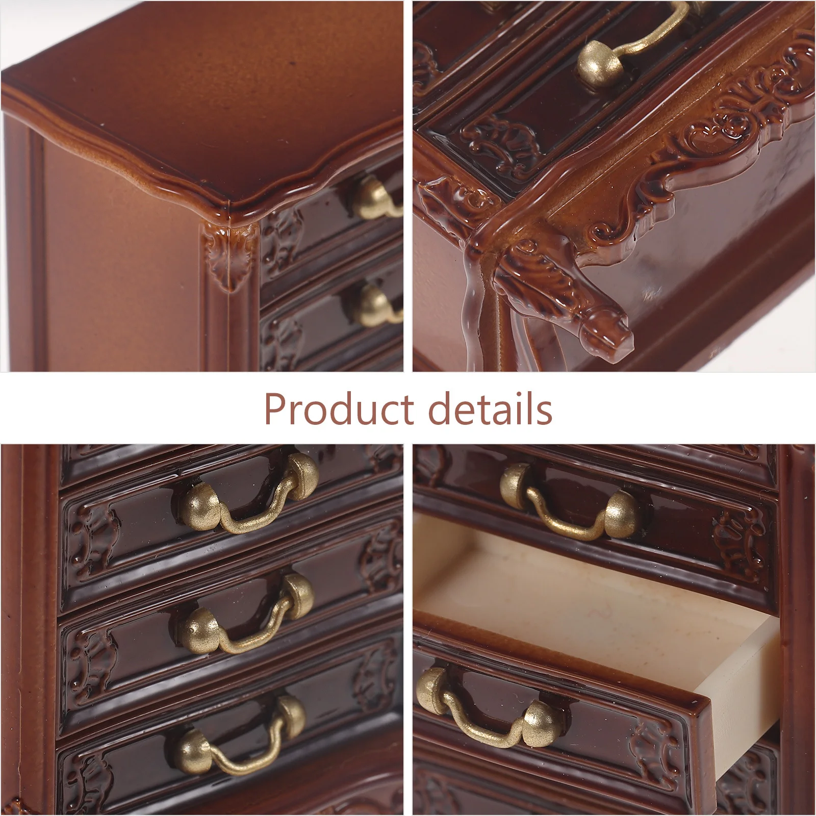 

Miniature Mini House Cabinet Decoration Wooden Cabinet for Kids Pretend Play Miniature Furniture Accessories Living Room Prop