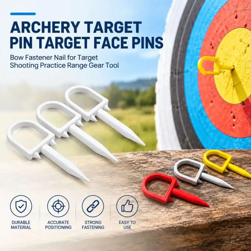 Target Face Pin Archery Target Pins Bow Target Fastener Nail for Archery Shooting Practice Range Gear
