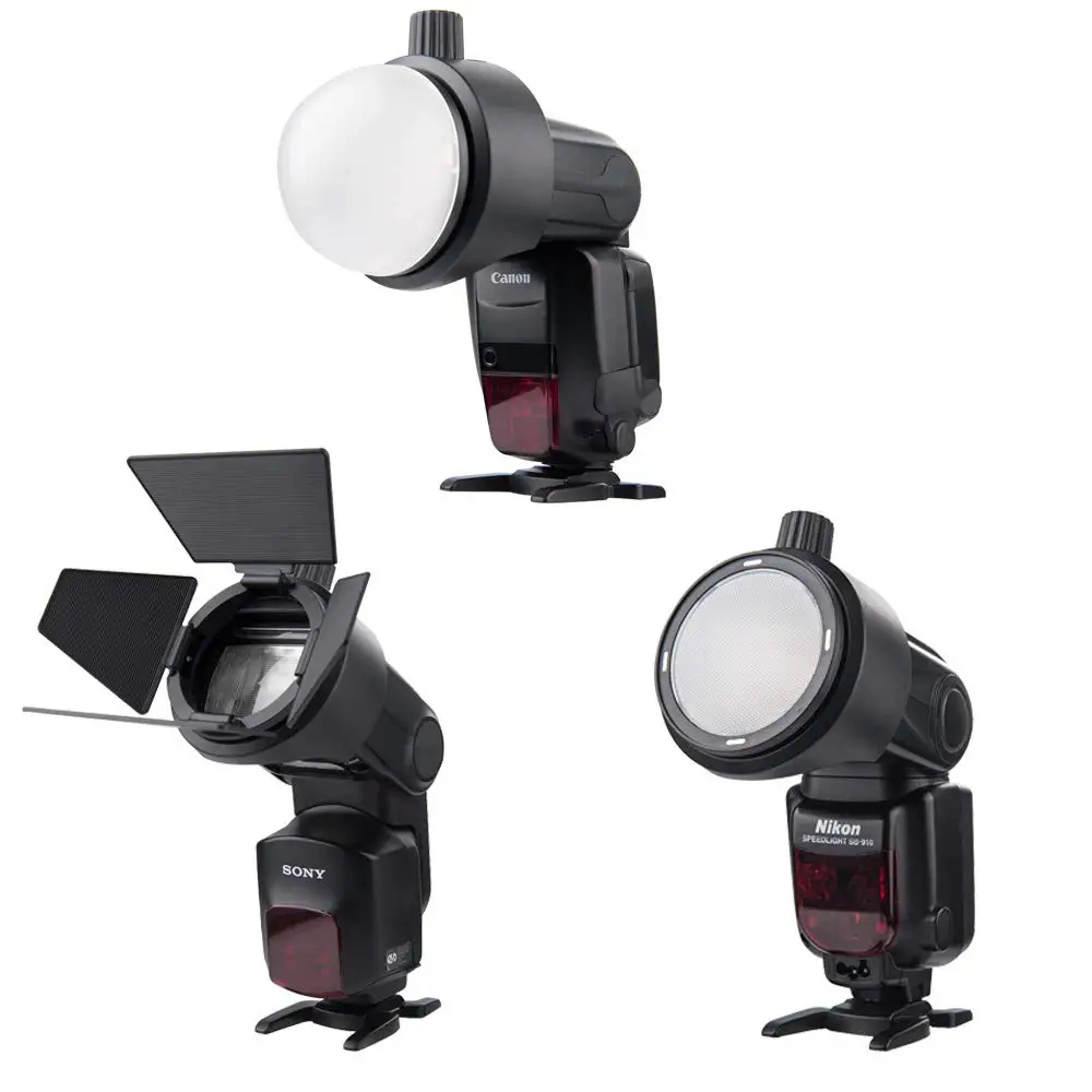 S-R1 Godox z AK-R1 AK-R11 AK-R16 Adapter lampy błyskowej reflektor drzwi do stodoły noot filtr kolorów zestaw kulek z dyfuzorem o strukturze plastra