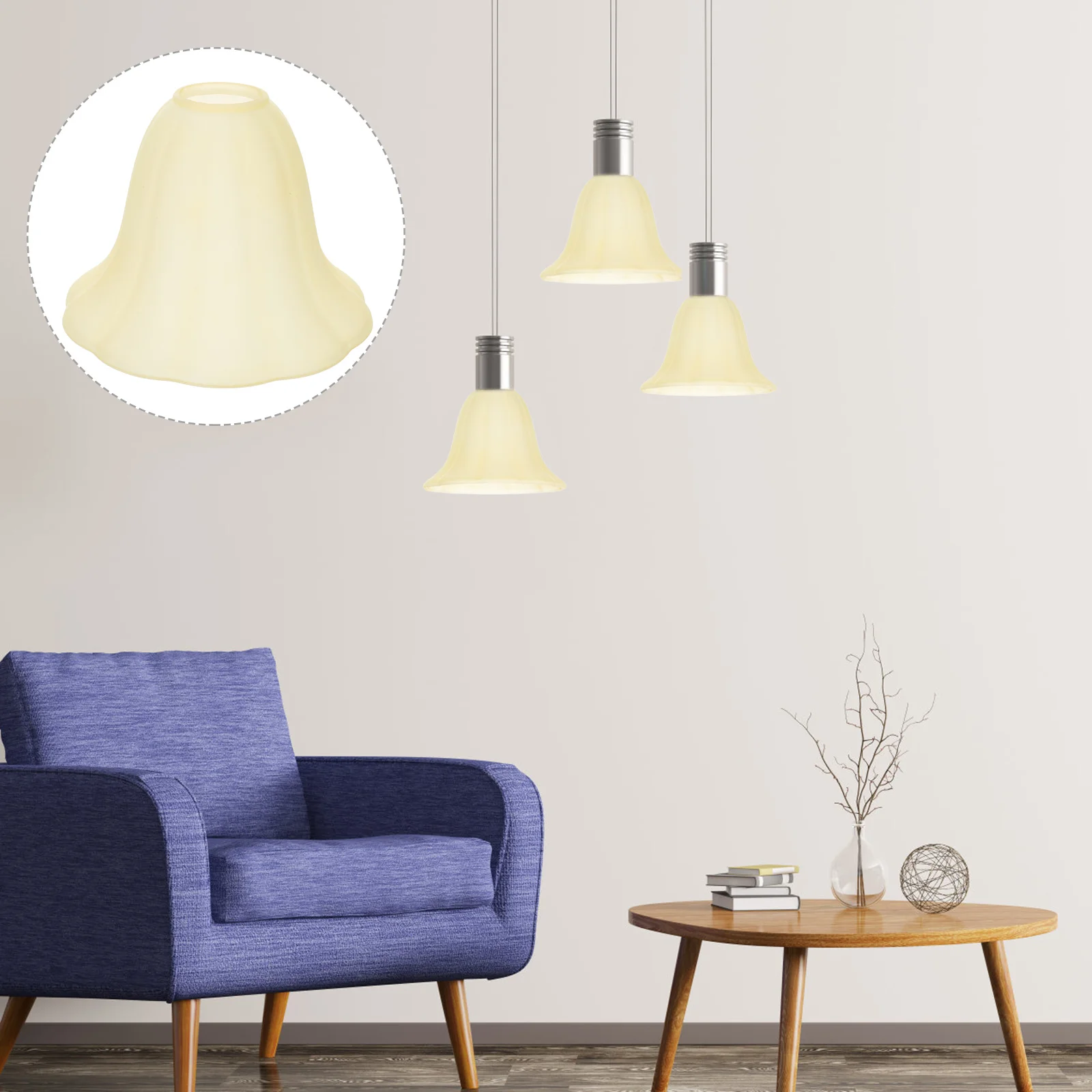 

Retro Glass Lampshade Sturdy Ceiling Light Cover for Household Desk Bedside Wall Lamp Room Dining Kitchen Office Hotel Light