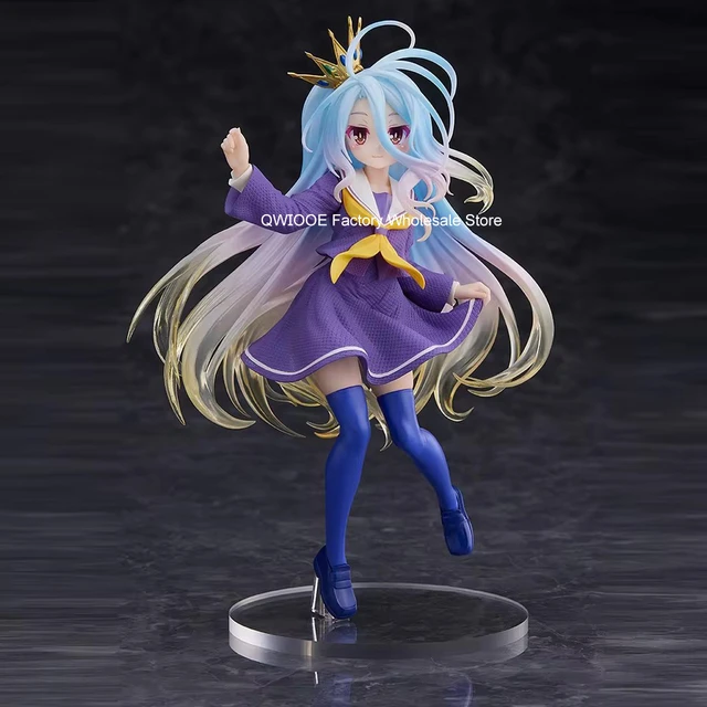 Original Genuine TAITO NO GAME NO LIFE 18cm Shiro Action Figure Toys For  Kids Gift Collectible Model Ornaments