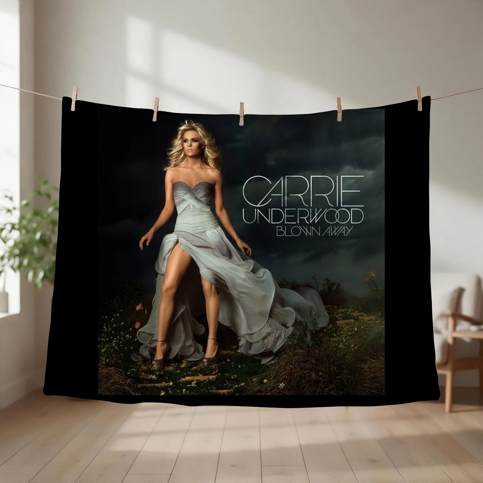 Carrie Underwood blown away Throw Blanket couch cozy soft plush fuzzy picnic outdoor blanket