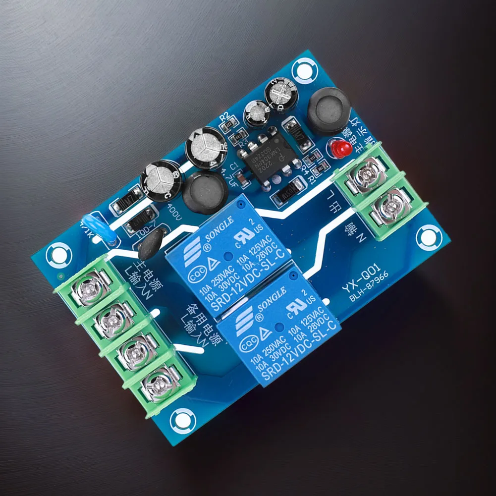 220V 2 Way Dual Power Automatic Switch 10A Conversion Controller Switch Module Out Power Failure Conversion Switch Board Module
